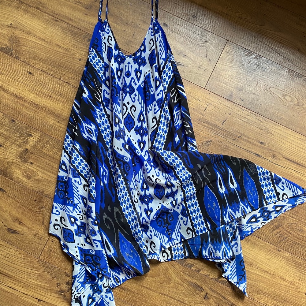 Japna blue patterned handkerchief dress
